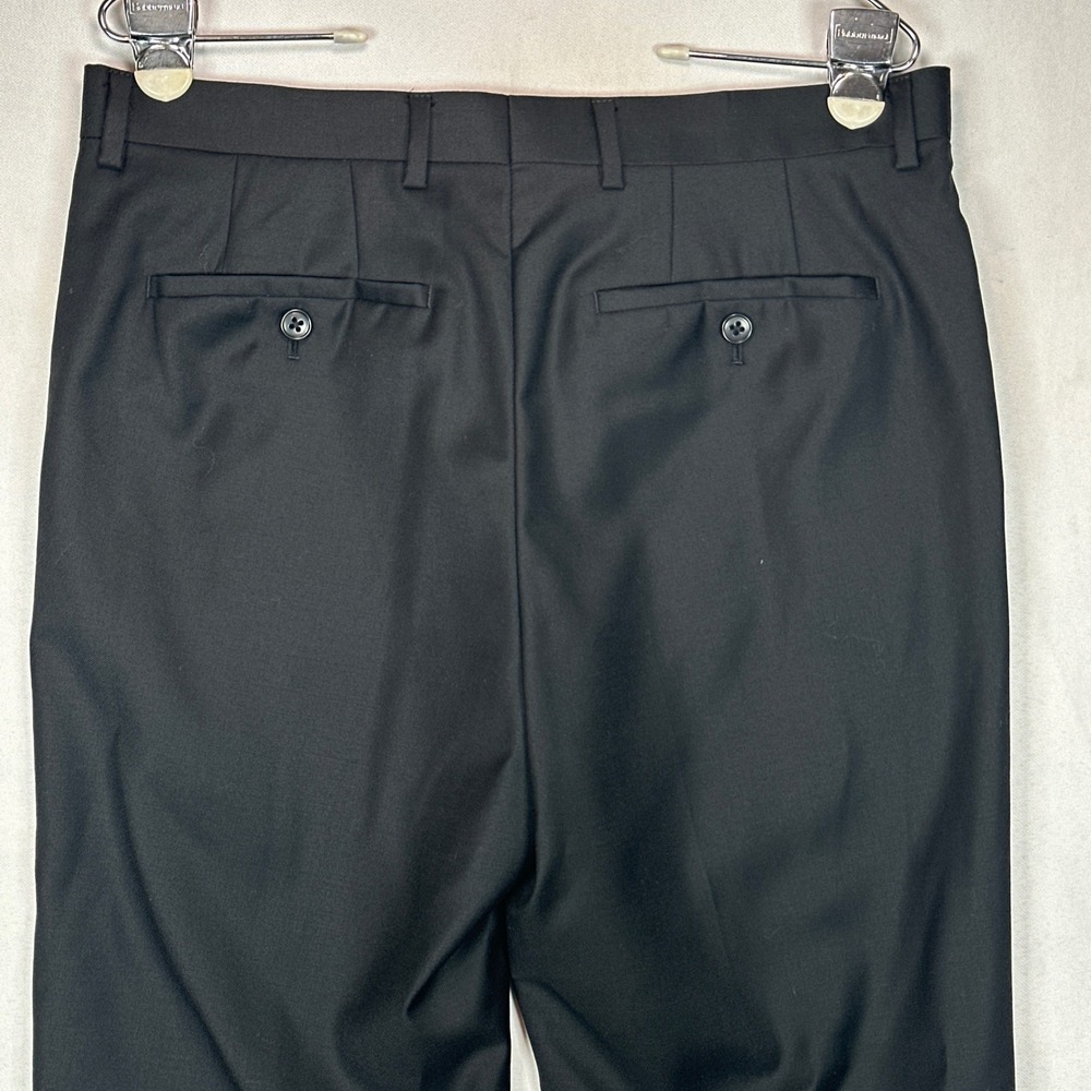 John Varvatos USA Bleecker Street Black Wool Dress Pants Mens 30 Unhemmed NEW - Picture 9 of 12